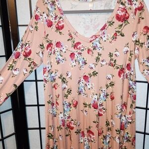 Popana Floral Patterned Tunic Perfect With Leggings